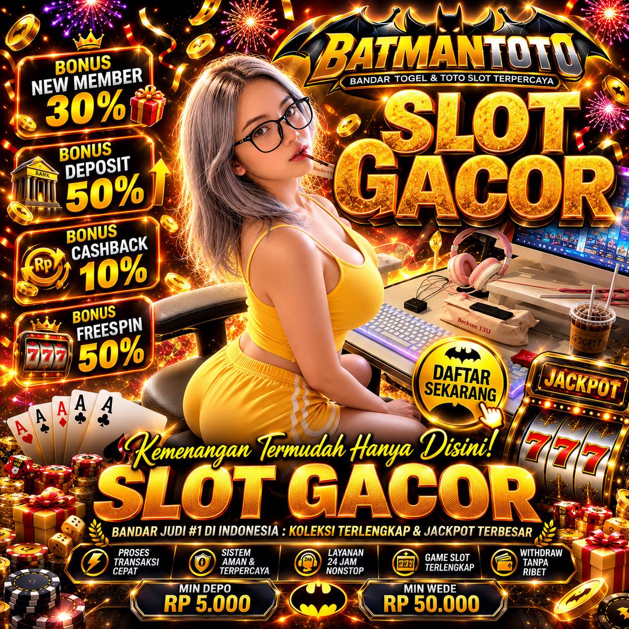 BATMANTOTO : Login & Daftar Akun Paling Simpel Hanya Di Situs Toto Slot 4D Gacor Live Chat Responsive Tercepat