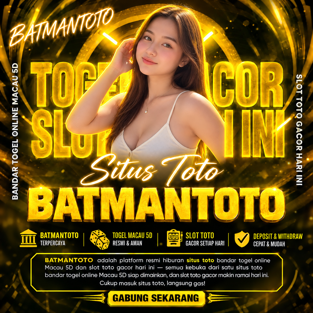 BATMANTOTO : Link Resmi Situs Toto Togel Online Pasaran Terlengkap & Toto Slot 4D Top Game Terbaik.
